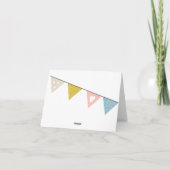 Gold Giraffe, Babydusche Danke Karte (Rückseite)