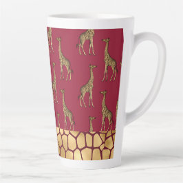 Gold Giraffe Elegant Burgundy Chic Stilvoll Milchtasse