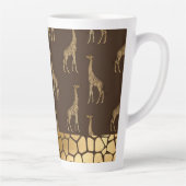 Gold Giraffe Elegant Chic Stilvoll Milchtasse (Rechts)