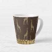 Gold Giraffe Elegant Chic Stilvolle Kleine Latte T Milchtasse (Rechte Ecke)