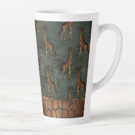 Gold Giraffe Elegante Chic Stilvolle Bronze Latte  Milchtasse