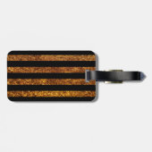 Gold Giraffe, Gold, Glitzer, Giraffe Print, Dschun Gepäckanhänger (Rückseite horizontal)