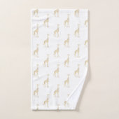 GOLD GIRAFFE JUNGLE WHITE BADEZIMMER TOWEL SET (Handtuch)