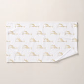 GOLD GIRAFFE JUNGLE WHITE BADEZIMMER TOWEL SET (Handtuch)
