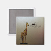 Gold Giraffe Magnet (Vorderseite/Rückseite)