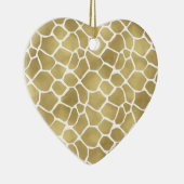 Gold Giraffe Print Keramik Ornament (Rechts)