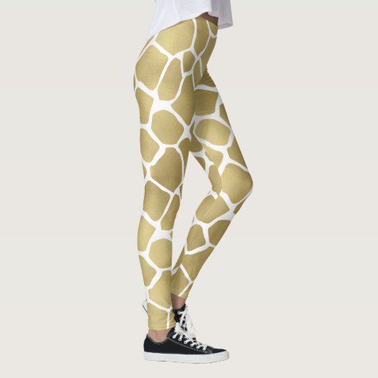 Gold Giraffe Print Leggings (Rechts)
