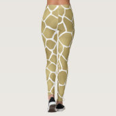 Gold Giraffe Print Leggings (Rückseite)
