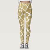 Gold Giraffe Print Leggings (Vorderseite)