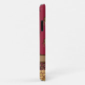 Gold Giraffe Stilvolles Burgundy Name Chic Dschung Case-Mate iPhone Hülle (Hinten/Rechts)