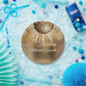 Gold Glam 50 und fabulous Pappteller (Party)