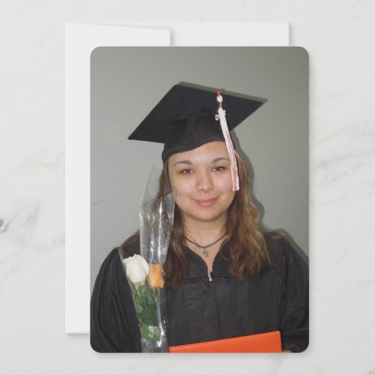 Gold Glam Abschluss Ihr Foto Einladung (Rückseite)