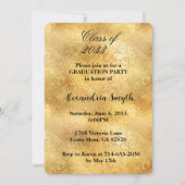 Gold Glam Abschluss Ihr Foto Einladung (Vorderseite)