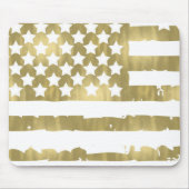 Gold Glam Abstrakt USA Flag Mousepad (Vorne)