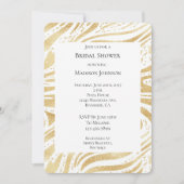 Gold Glam Abstrakt Wirbel Brautparty Einladung (Vorderseite)