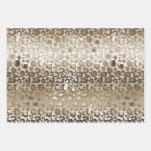 Gold Glam Animal Print Geschenkpapier Set (Vorderseite)