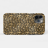 Gold Glam Black Leopard Print Case-Mate iPhone Hülle (Rückseite (Horizontal))