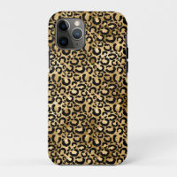 Gold Glam Black Leopard Print