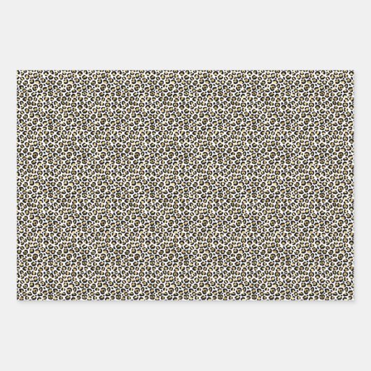 Gold Glam Black Leopard Print Geschenkpapier Set (Vorderseite 3)