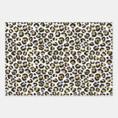 Gold Glam Black Leopard Print Geschenkpapier Set (Vorderseite 2)