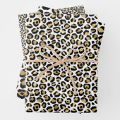 Gold Glam Black Leopard Print Geschenkpapier Set (Beispiel)