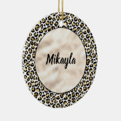 Gold Glam Black Leopard Print gleich gut Keramik Ornament (Rechts)