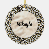 Gold Glam Black Leopard Print gleich gut Keramik Ornament (Vorne)