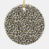 Gold Glam Black Leopard Print gleich gut Keramik Ornament (Hinten)