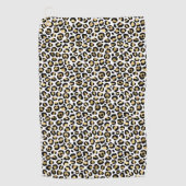 Gold Glam Black Leopard Print Golfhandtuch (Vorderseite)