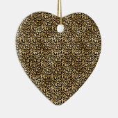 Gold Glam Black Leopard Print Keramik Ornament (Rechts)