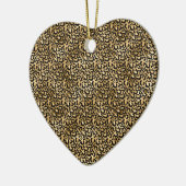Gold Glam Black Leopard Print Keramik Ornament (Links)