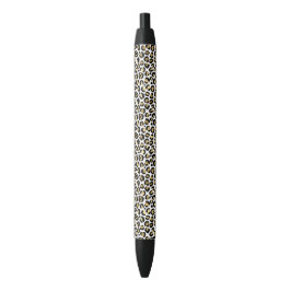 Gold Glam Black Leopard Print Kugelschreiber