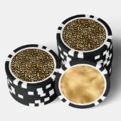 Gold Glam Black Leopard Print Pokerchips (Stapel)