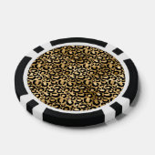 Gold Glam Black Leopard Print Pokerchips (Einzeln)