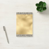 Gold Glam Black Leopard Print Post-it Klebezettel (Büro)
