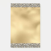 Gold Glam Black Leopard Print Post-it Klebezettel (Vorderseite)