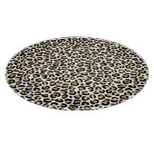 Gold Glam Black Leopard Print Schneidebrett (Ecke)