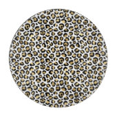 Gold Glam Black Leopard Print Schneidebrett (Vorderseite)