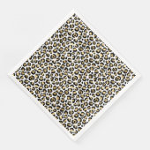 Gold Glam Black Leopard Print Serviette (Ecke)