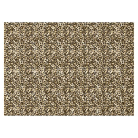 Gold Glam Black Leopard Print Tischdecke (Vorderseite (Horizontal))
