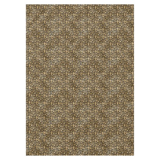Gold Glam Black Leopard Print Tischdecke (Vorderseite)