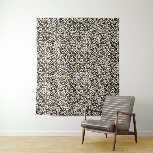Gold Glam Black Leopard Print Wandteppich (Beispiel)