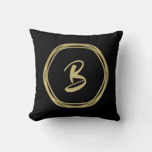 Gold Glam & Black Ringe (Jede Farbe) Modern Glam Kissen