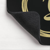 Gold Glam & Black Rings (Jegliche Farbe) Modernes  Mousepad (Ecke)