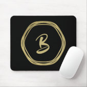 Gold Glam & Black Rings (Jegliche Farbe) Modernes  Mousepad (Mit Mouse)