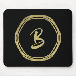 Gold Glam & Black Rings (Jegliche Farbe) Modernes Mousepad