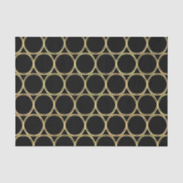 Gold Glam & Black Rings (Jegliche Farbe) Modernes Seidenpapier