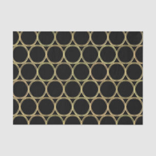 Gold Glam & Black Rings (Jegliche Farbe) Modernes  Seidenpapier