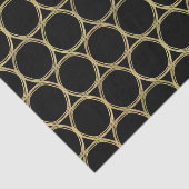 Gold Glam & Black Rings (Jegliche Farbe) Modernes Seidenpapier (Ausschnitt)