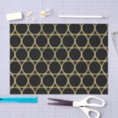 Gold Glam & Black Rings (Jegliche Farbe) Modernes Seidenpapier (Handwerk)